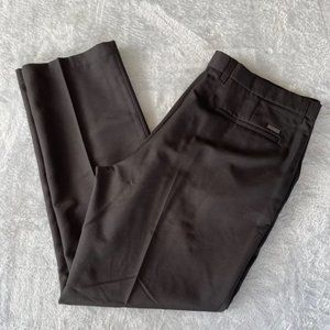 Greg Norman for Tasso Elba Dress Pants Mens 38/32 Black Flat Front Five Iron